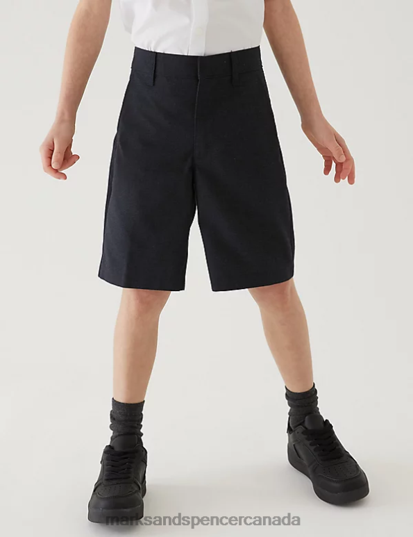 Marks and Spencer sale - Kids Charcoal Mix Clothing Marks & Spencer 2pk Regular Leg School Shorts 20VTD8473