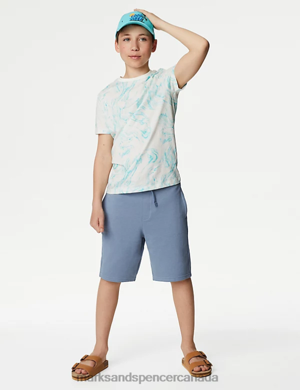 Marks and Spencer near me - Kids Medium Blue Clothing Marks & Spencer Cotton Rich Shorts 20VTD8868