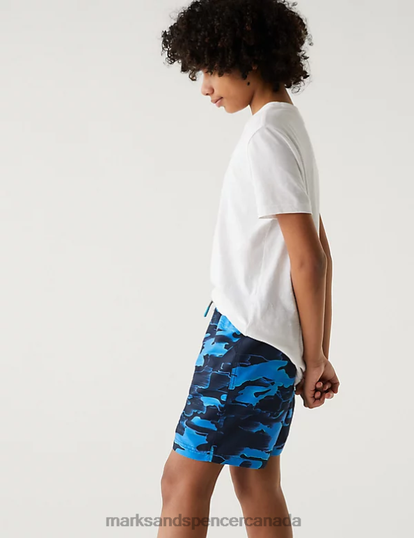 Marks and Spencer near me - Kids Navy Mix Clothing Marks & Spencer Camouflage Swim Shorts 20VTD8710