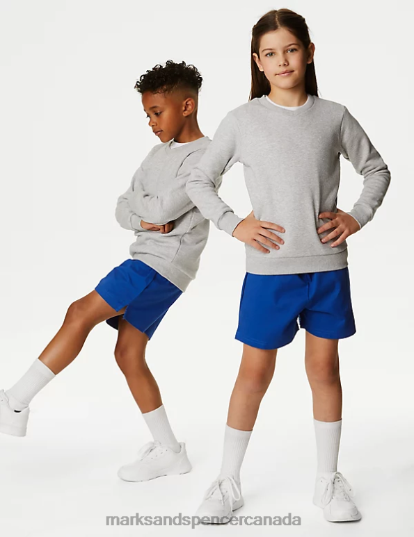 Kids Royal Blue Clothing Marks & Spencer Pure Cotton Sports Shorts 20VTD8659 - Marks and Spencer Canada locations