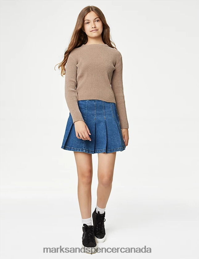 Clothing 20VTD9262 Denim Kids Marks & Spencer Pleated Skirt - Marks and Spencer Canada locations