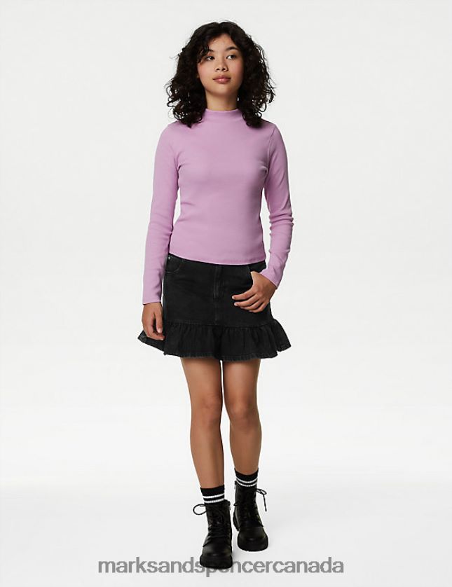 Marks and Spencer sale - Clothing 20VTD9379 Black Kids Marks & Spencer Denim Skirt