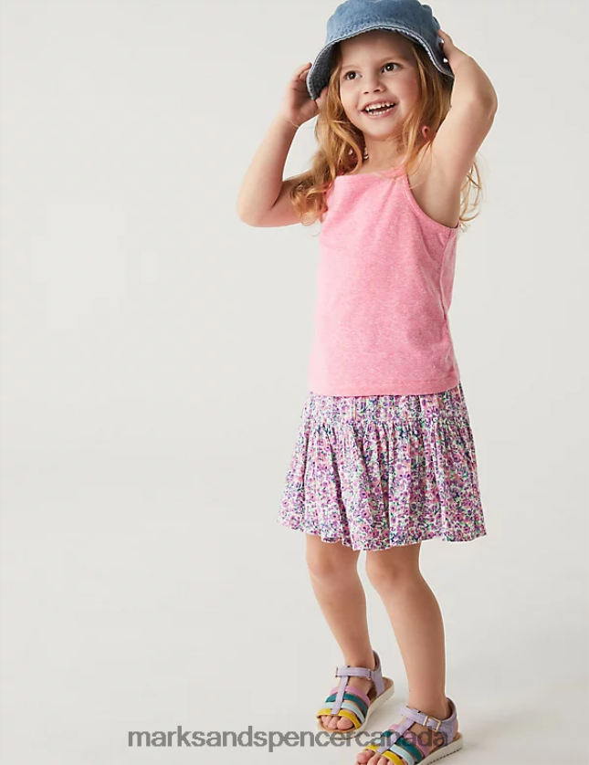 Clothing 20VTD9802 Multi Kids Marks & Spencer Floral Tiered Skort - Marks and Spencer Canada locations