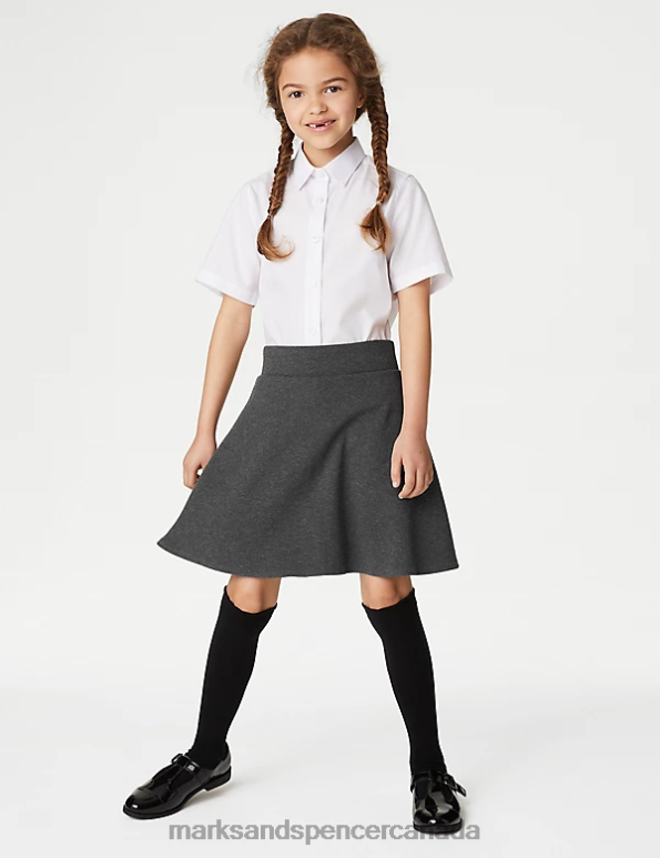 Kids Grey Clothing Marks & Spencer Jersey School Skort 20VTD8835 - Marks and Spencer online