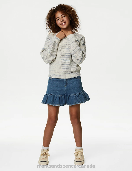 Marks and Spencer near me - Marks & Spencer Kids Frill Skirt Clothing Denim 20VTD9030