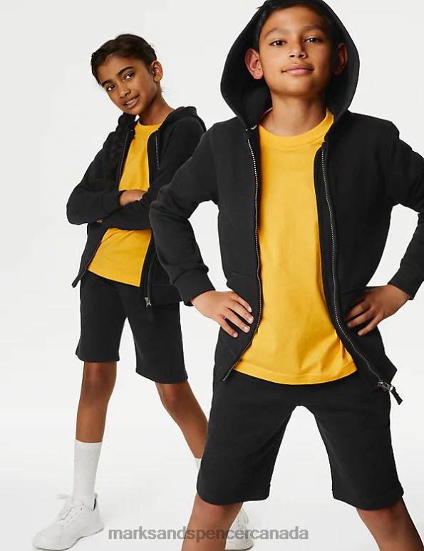 Marks and Spencer sale - Kids Black Clothing Marks & Spencer Hooded School Sweatshirt 20VTD8104