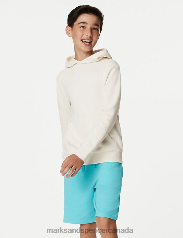 Marks and Spencer near me - Kids White Clothing Marks & Spencer Cotton Rich Plain Hoodie 20VTD8662