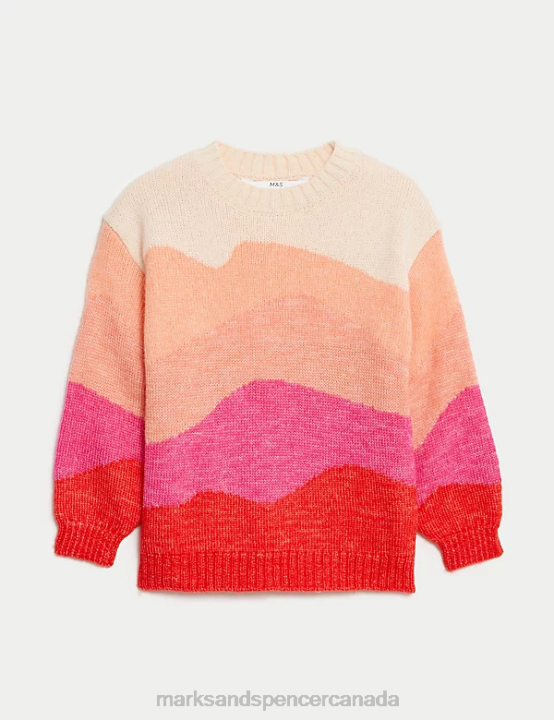 Marks & Spencer Kids Abstract Knitted Jumper Clothing Multi 20VTD9103 - Marks and Spencer online