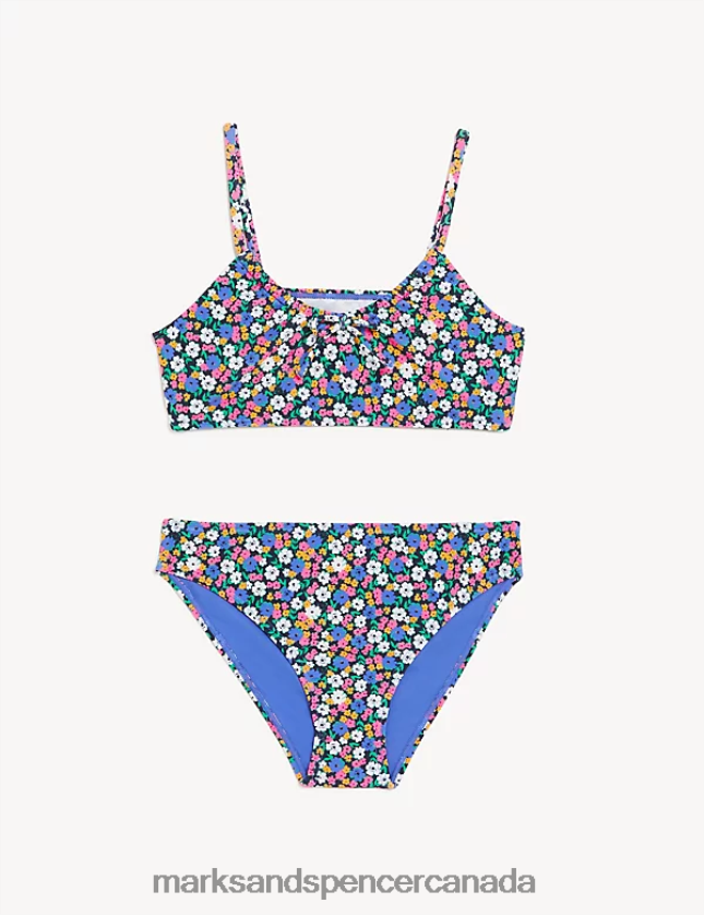 Clothing 20VTD9492 Multi Kids Marks & Spencer 2pc Ditsy Print Bikini - Marks and Spencer online