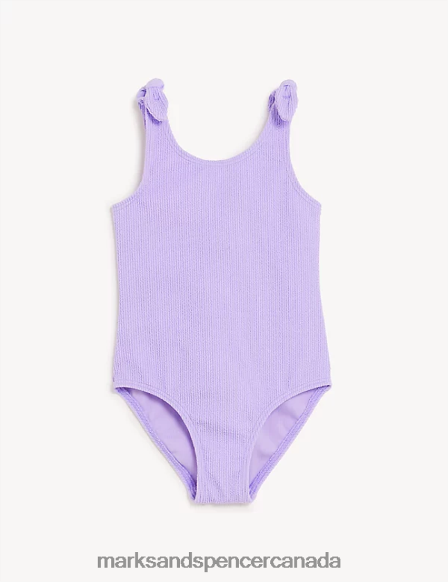 Clothing 20VTD9511 Lilac Kids Marks & Spencer Crinkle Swimsuit - Marks and Spencer Canada locations