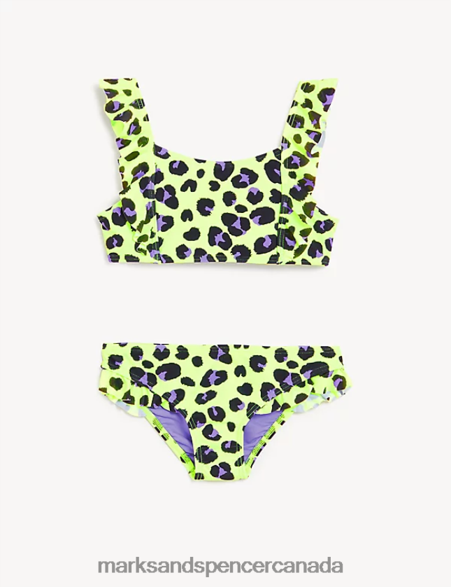 Clothing 20VTD9832 Lime Kids Marks & Spencer Leopard Print Bikini - Marks and Spencer Canada locations