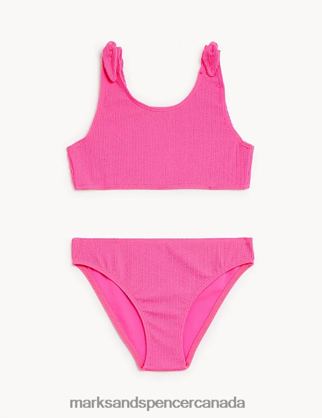 Clothing 20VTD9833 Pink Kids Marks & Spencer Crinkle Bikini - Marks and Spencer outlet