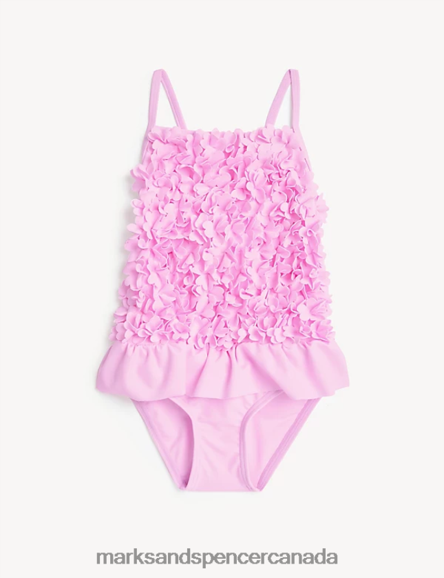 Clothing 20VTD9942 Pink Kids Marks & Spencer Floral Swimsuit - Marks and Spencer online