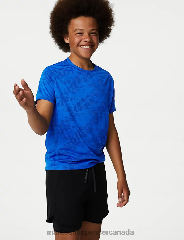 Marks and Spencer sale - Kids Cobalt Clothing Marks & Spencer Printed Sports T-Shirt 20VTD8207