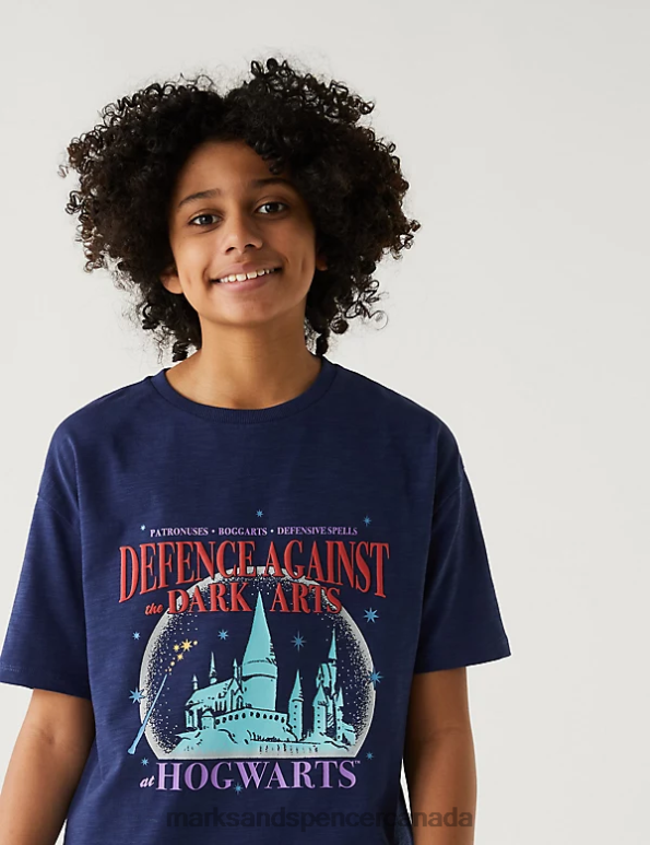 Kids Indigo Clothing Marks & Spencer Pure Cotton Harry Potter Dark Arts T-Shirt 20VTD8099 - Marks and Spencer Canada locations