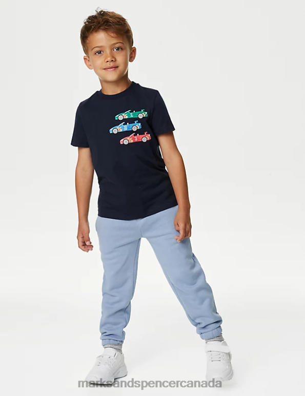 Kids Navy Clothing Marks & Spencer Pure Cotton Car T-Shirt 20VTD7826 - Marks and Spencer online