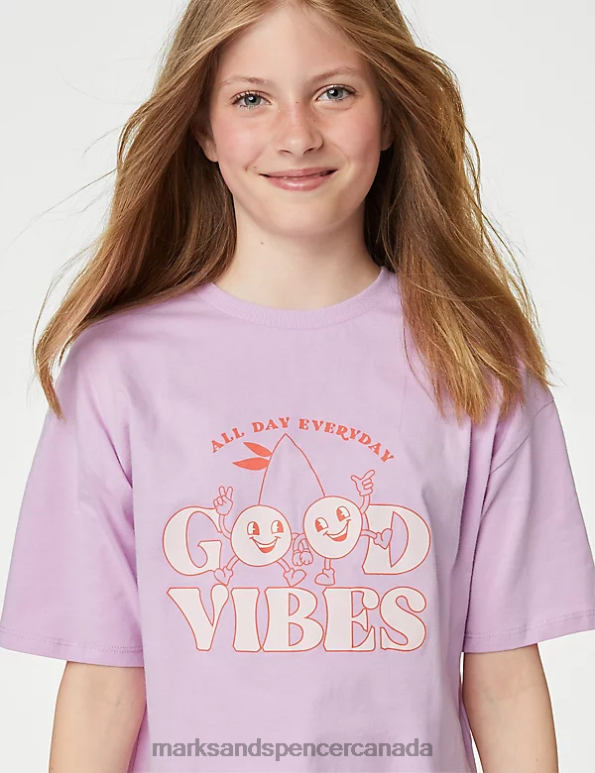 Marks and Spencer near me - Kids Pink Clothing Marks & Spencer Pure Cotton Slogan T-Shirt 20VTD8908