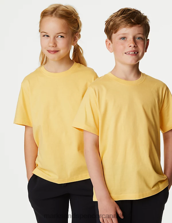 Marks and Spencer near me - Kids Yellow Clothing Marks & Spencer Pure Cotton T-Shirt 20VTD8518