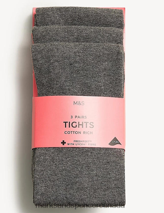 Marks and Spencer near me - Clothing 20VTD9237 Grey Kids Marks & Spencer 3pk of School Tights