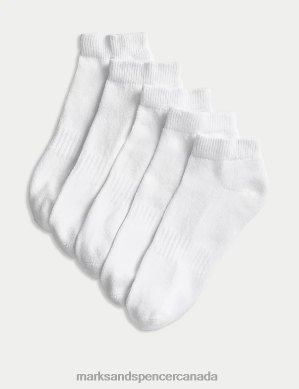 Kids White Clothing Marks & Spencer 5pk of Cushioned Trainer Liners 20VTD7966 - Marks and Spencer outlet