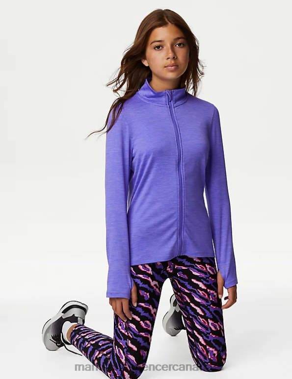 Kids Bright Purple Clothing Marks & Spencer Zip Top 20VTD8978 - Marks and Spencer outlet