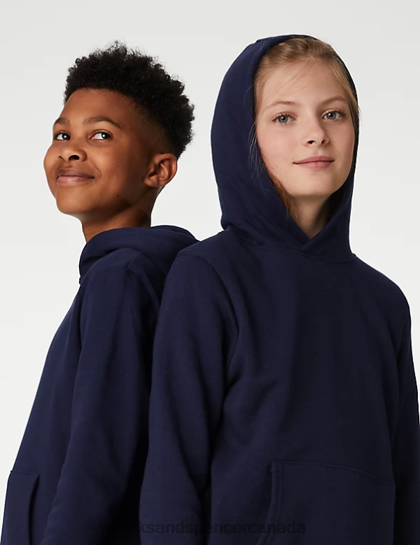 Marks and Spencer near me - Kids Navy Clothing Marks & Spencer Cotton Rich Hooded Sweatshirt 20VTD8998