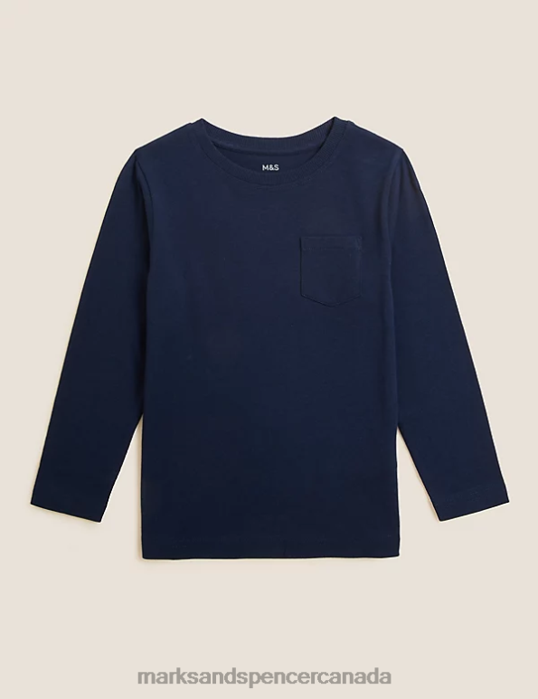 Marks and Spencer near me - Kids Navy Clothing Marks & Spencer Pure Cotton Plain Top 20VTD8152