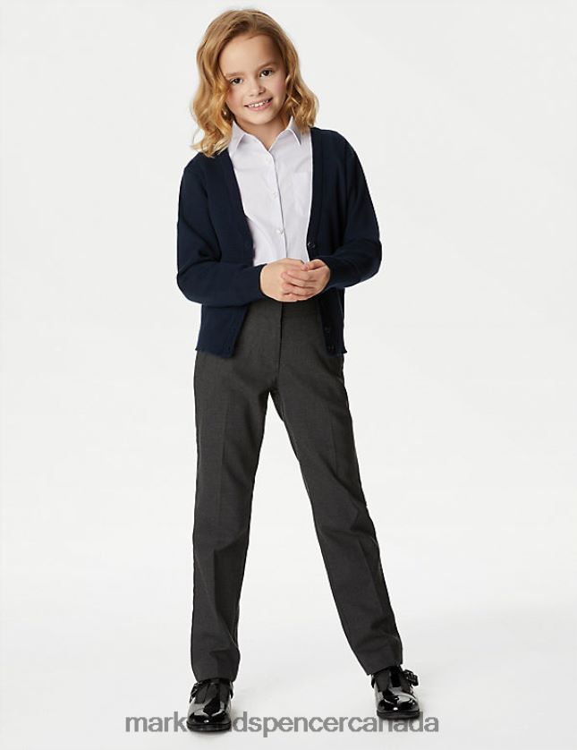 Marks and Spencer near me - Clothing 20VTD9296 Grey Kids Marks & Spencer Slim Leg Slim Waist School Trousers