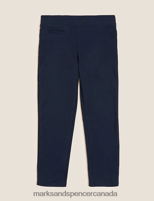 Marks and Spencer near me - Clothing 20VTD9392 Navy Kids Marks & Spencer Slim Leg Jersey School Trousers