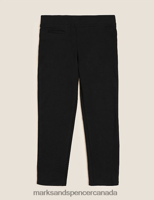 Marks and Spencer sale - Clothing 20VTD9393 Black Kids Marks & Spencer Slim Leg Jersey School Trousers