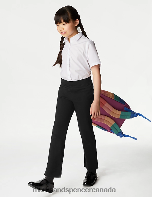 Marks and Spencer Canada - Clothing 20VTD9469 Black Mix Kids Marks & Spencer Regular Leg Jersey School Trousers