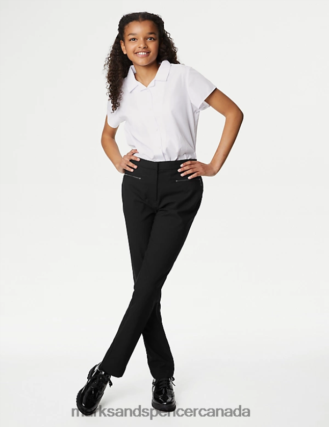 Marks and Spencer sale - Clothing 20VTD9616 Black Kids Marks & Spencer Super Skinny Leg Zip School Trousers