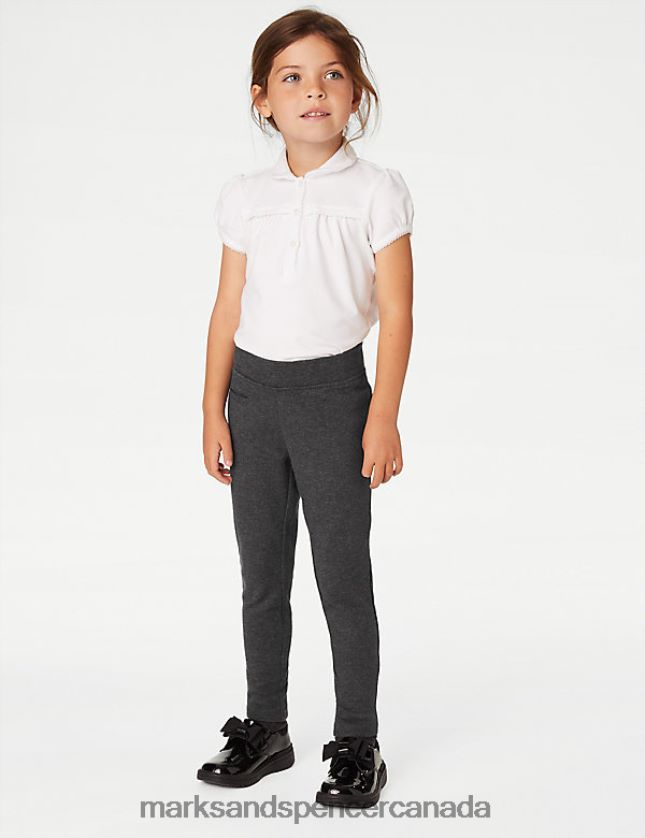 Clothing 20VTD9893 Grey Kids Marks & Spencer Skinny Leg Jersey School Trousers - Marks and Spencer online