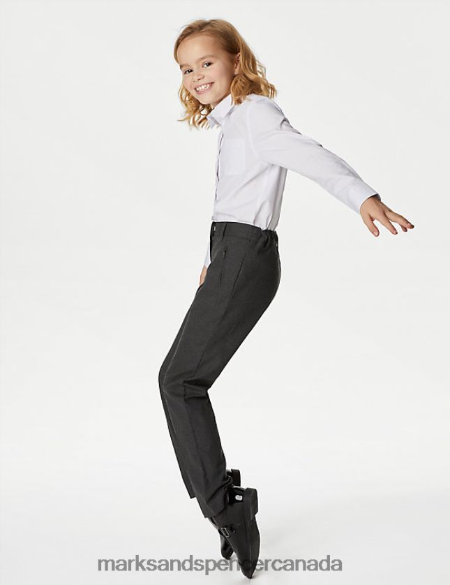 Marks and Spencer near me - Clothing 20VTD9951 Grey Kids Marks & Spencer Slim Leg School Trousers