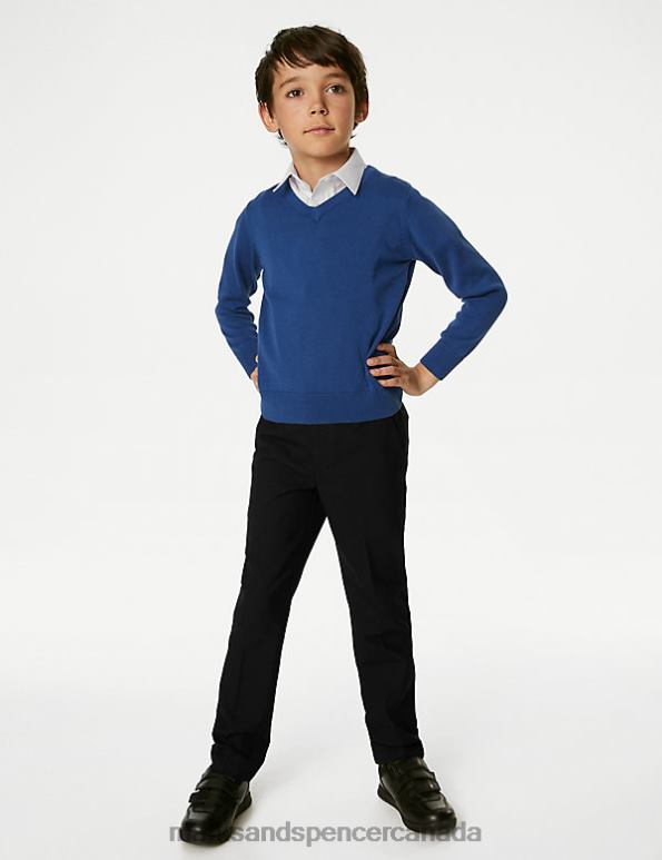 Kids Black Clothing Marks & Spencer Regular Leg Additional Length Trousers 20VTD8624 - Marks and Spencer outlet