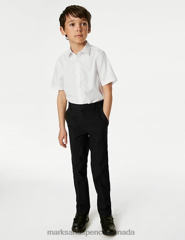 Kids Black Clothing Marks & Spencer Regular Leg Plus Waist School Trousers 20VTD8516 - Marks and Spencer online