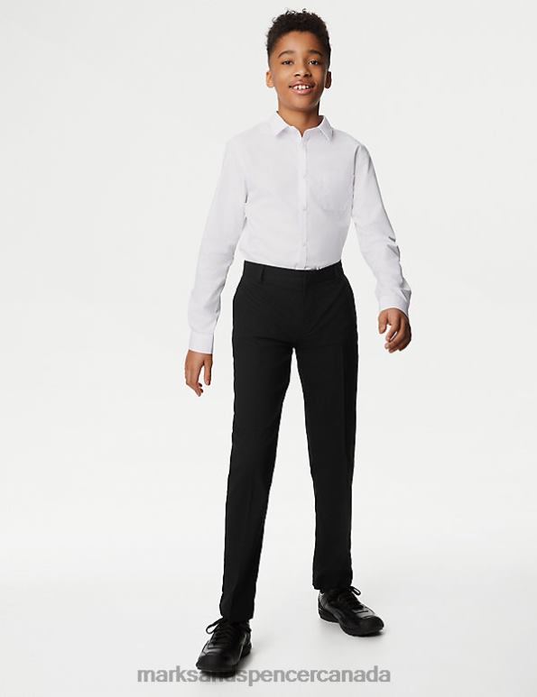 Kids Black Clothing Marks & Spencer Slim Leg Longer Length School Trousers 20VTD8608 - Marks and Spencer Canada locations