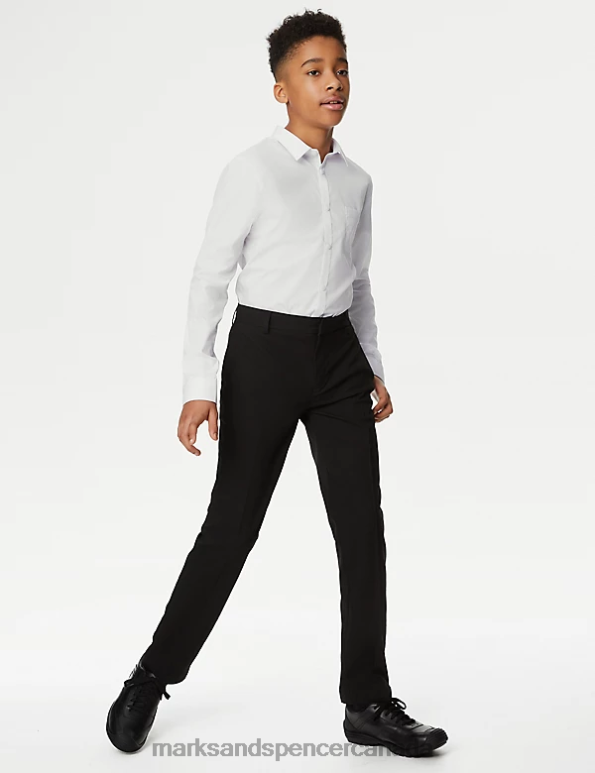 Marks and Spencer sale - Kids Black Clothing Marks & Spencer Slim Leg Plus Waist School Trousers 20VTD8457