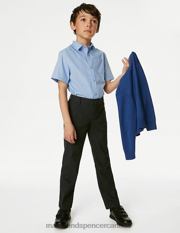 Marks and Spencer Canada - Kids Charcoal Clothing Marks & Spencer Slim Leg School Trousers 20VTD8231