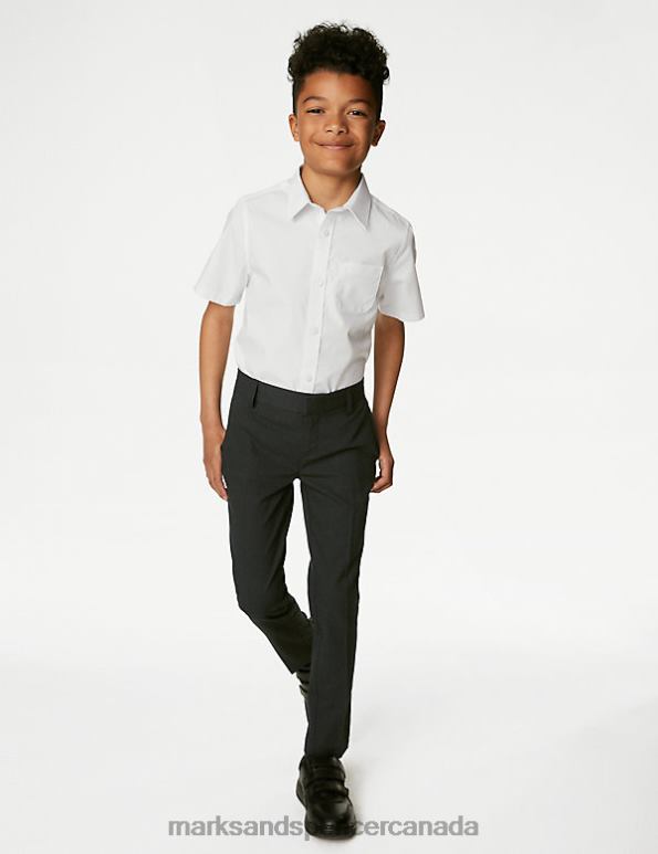 Marks and Spencer Canada - Kids Charcoal Clothing Marks & Spencer Super Skinny Longer Length School Trousers 20VTD8574