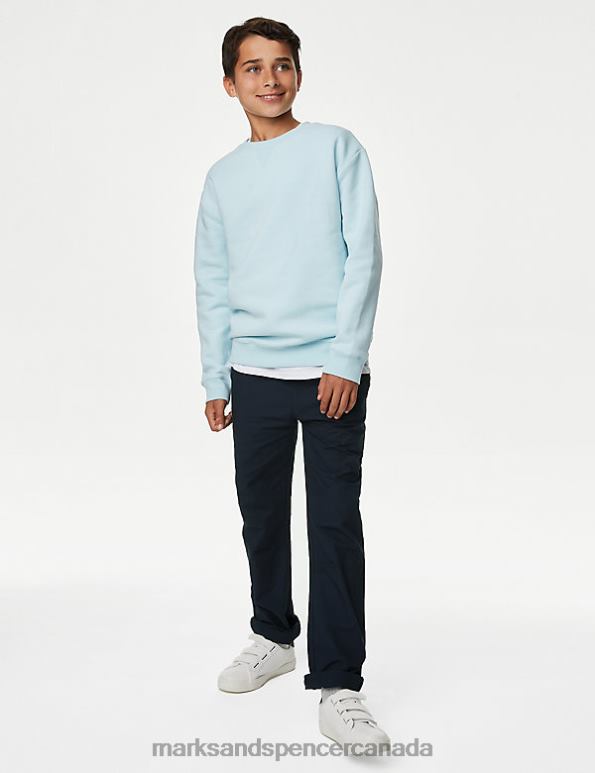 Marks and Spencer Canada - Kids Multi Clothing Marks & Spencer 2pk Pure Cotton Ripstop Trousers 20VTD8105