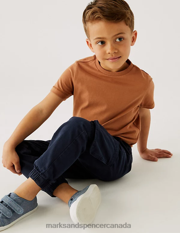 Kids Navy Clothing Marks & Spencer Pure Cotton Cargo Trousers 20VTD8306 - Marks and Spencer Canada locations