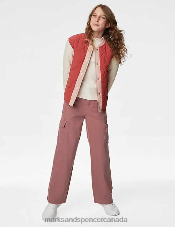 Marks and Spencer near me - Kids Pink Clothing Marks & Spencer Cotton Rich Cargo Trousers 20VTD8927