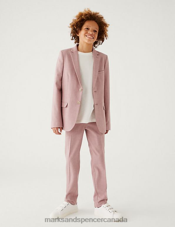 Kids Pink Clothing Marks & Spencer Mini Me Suit Trousers 20VTD8093 - Marks and Spencer outlet