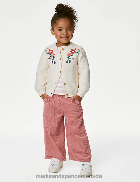 Kids Pink Clothing Marks & Spencer Pure Cotton Cord Trousers 20VTD8770 - Marks and Spencer Canada locations