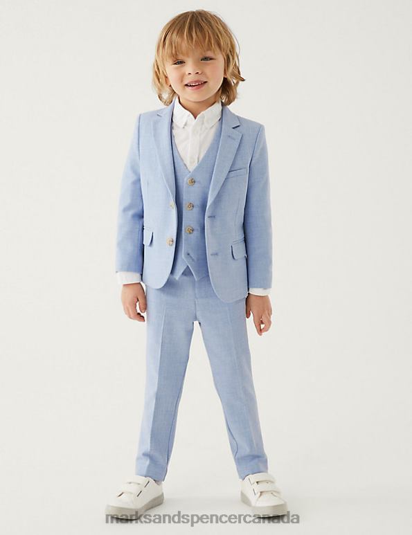 Kids Soft Blue Clothing Marks & Spencer Mini Me Suit Trousers 20VTD7998 - Marks and Spencer online