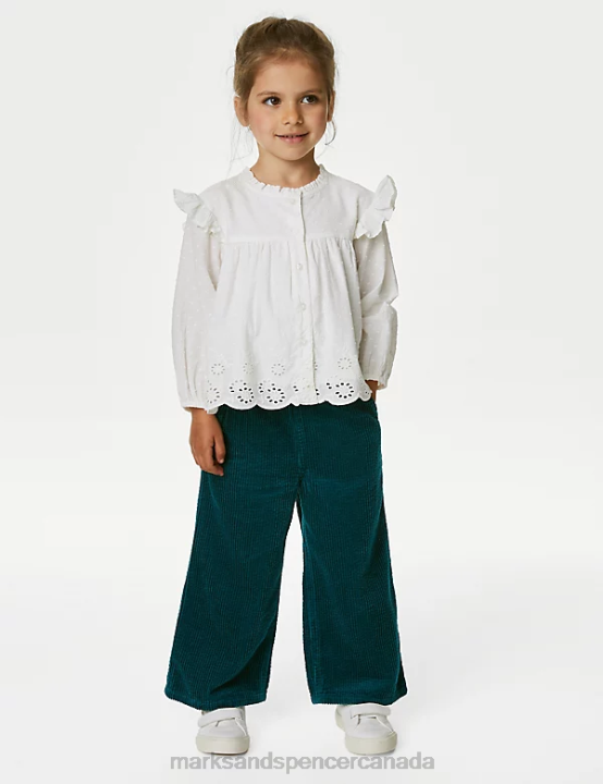 Marks and Spencer near me - Marks & Spencer Kids Pure Cotton Cord Trousers Clothing Green 20VTD9024