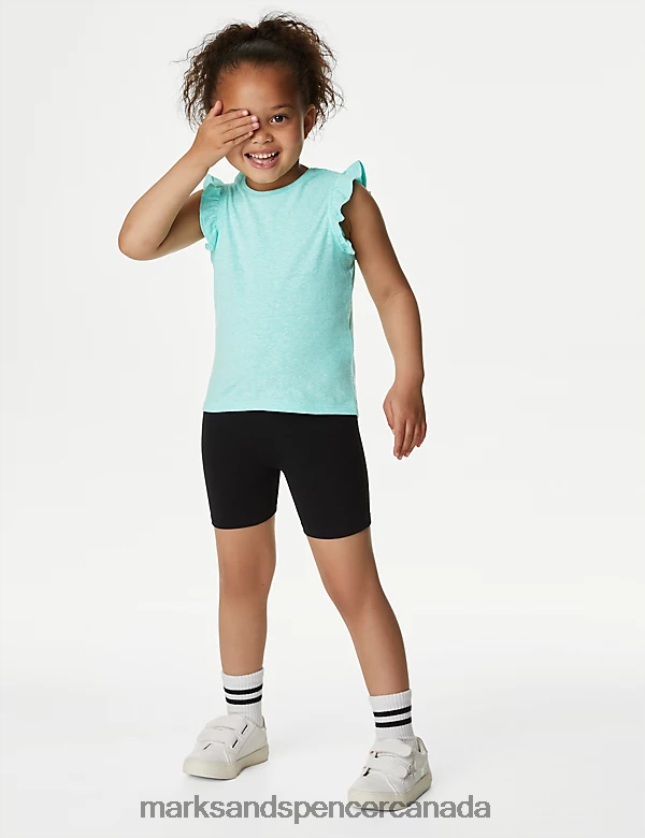 Clothing 20VTD9529 Green Kids Marks & Spencer Cotton Blend Top & Bottom Outfit - Marks and Spencer online