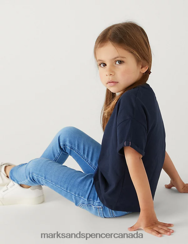 Marks and Spencer near me - Clothing 20VTD9541 Med Blue Denim Kids Marks & Spencer Denim Jeggings