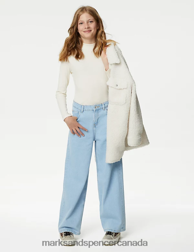 Marks and Spencer near me - Clothing 20VTD9630 Denim Kids Marks & Spencer Wide Leg Jeans